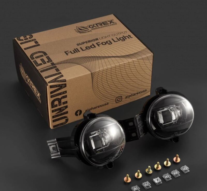 AlphaRex 02-08 Dodge Ram 1500/03-09 Ram 2500/3500 DoubleTap Dual Color LED Proj Fog Lights - Wt/Ambr