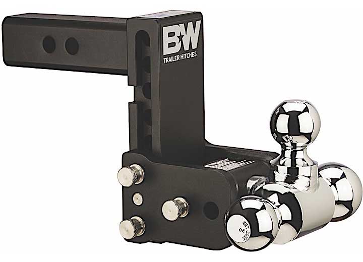 B&W BLACK TOW & STOW 8IN MODEL 5IN DROP 5.5IN RISE TRI-BALL