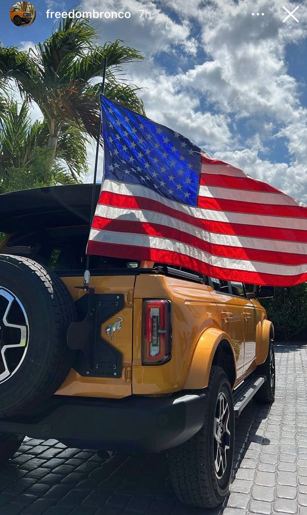 Hammer Built Bronco Antenna/Light/Whip Mount For Tail Gate Support