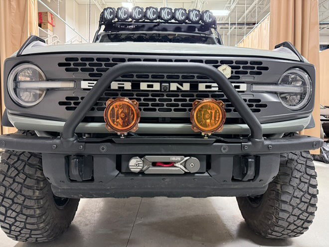 Hammer Built Ford Bronco Hidden Winch Mount