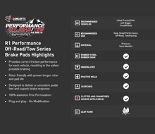 Load image into Gallery viewer, 2021-2024 R1 Concepts Ford F-150 Raptor Performance &amp; Off-Road Brake Pads - REAR