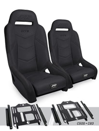 PRP Polaris RZR 570 GT3 Suspension Seats Kit (Pair) - Black & Gray