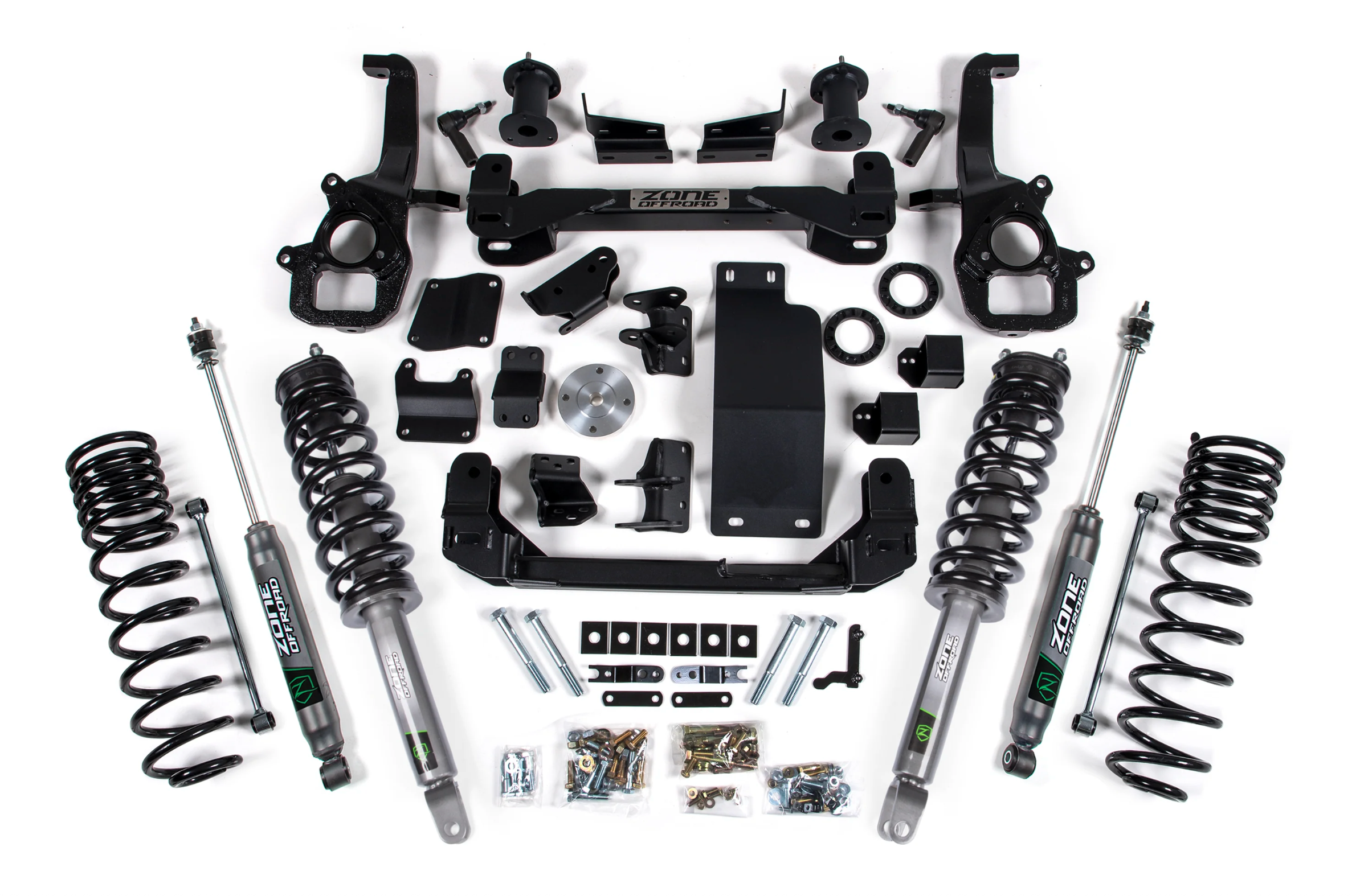 ZONE OFF-ROAD 4 INCH LIFT KIT | RAM 1500 (19-24) 4WD / LARGE BORE / LOADED STRUT NITRO SERIES FRONT