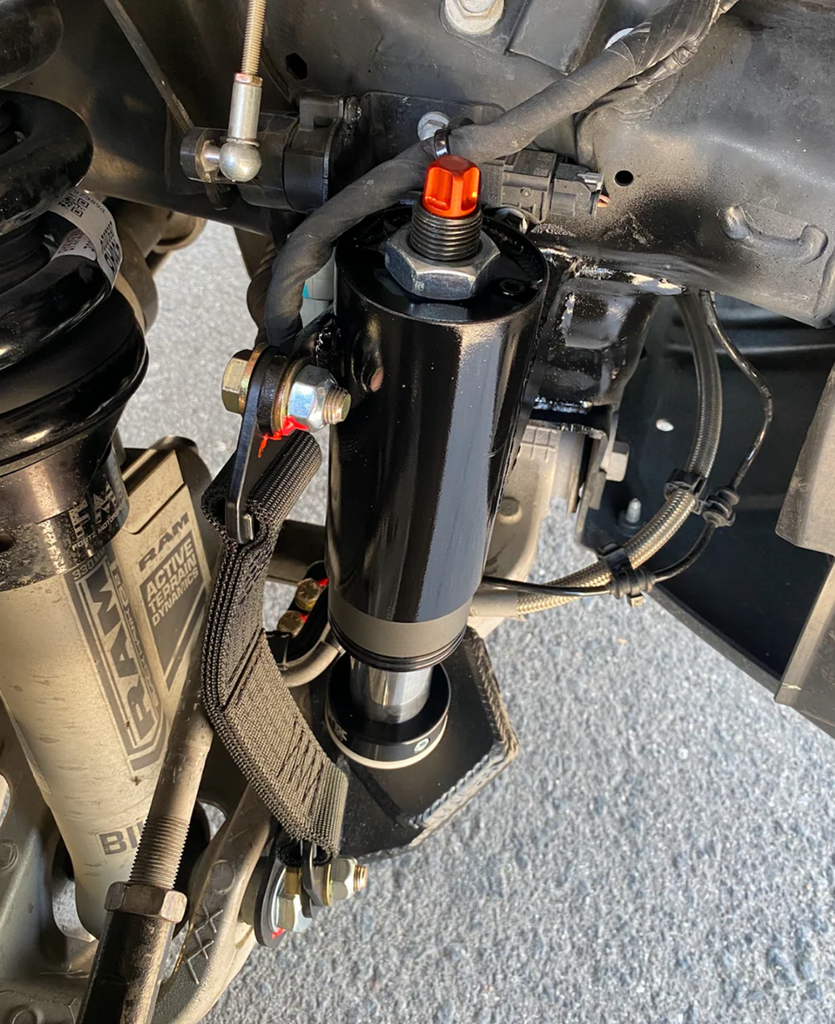FOUTZ MOTORSPORTS 2021-2024 RAM TRX FRONT BUMP STOP & LIMIT STRAP KIT - STOCK LOWER ARM - CARBON PIN TOP SHOCKS
