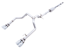 Load image into Gallery viewer, AWE Tuning 4th Gen GM 1500 5.3L 0FG Cat-Back Split Rear Exit (w/ Bumper Cutouts) - Quad Chrome Tips