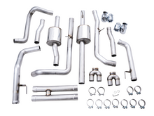 Load image into Gallery viewer, AWE Tuning 4th Gen GM 1500 6.2L 0FG Cat-Back Split Rear Exit (w/ Bumper Cutouts) - Quad Chrome Tips