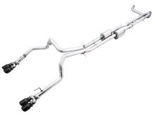 Load image into Gallery viewer, AWE Tuning 4th Gen GM 1500 6.2L 0FG Cat-Back Split Rear Exit (w/ Bumper Cutouts) - Quad Diamond Tips